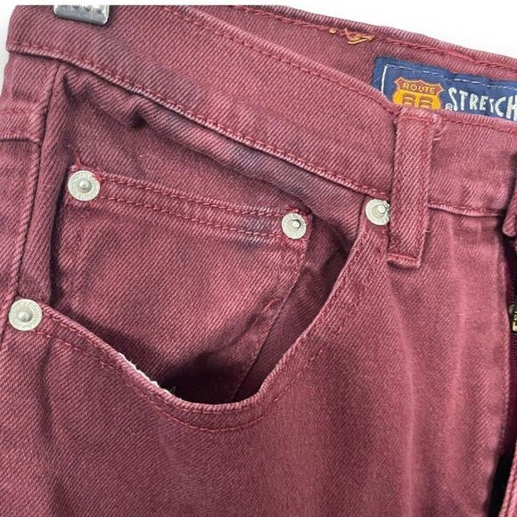 Route 66  Burgundy Red Denim Jeans Vintage Classic READ DESCRIPTION Size 3/4 - Picture 5 of 9